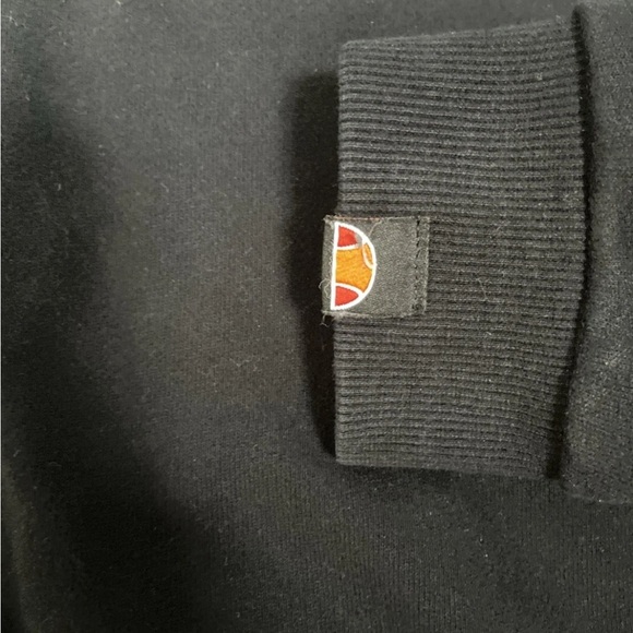 ELLESSE Sweatshirt Men's Small Pullover Crew Neck Long Sleeve Black Logo - Picture 5 of 7